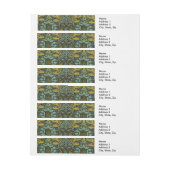 William Morris Peacock Dragon Wallpaper Omwikkelbaar Adreslabel (Vel)