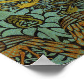 William Morris Peacock Dragon Wallpaper Poster (Hoek)