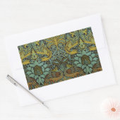 William Morris Peacock Dragon Wallpaper Rechthoekige Sticker (Envelop)