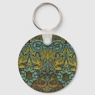 William Morris Peacock Dragon Wallpaper Sleutelhanger