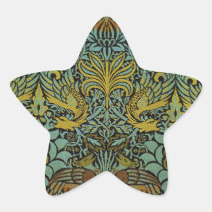 William Morris Peacock Dragon Wallpaper Ster Sticker