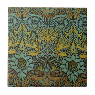 William Morris Peacock Dragon Wallpaper Tegeltje