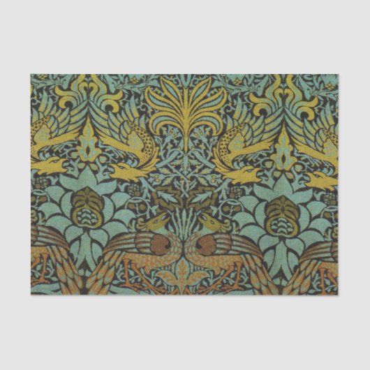 William Morris Peacock Dragon Wallpaper Tissuepapier (Voorkant)