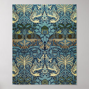 William Morris Peacock en Dragon, beroemd patroon Poster