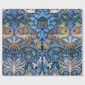 William Morris Peacock en Dragon Blue Pattern Cadeaupapier (Vlak)