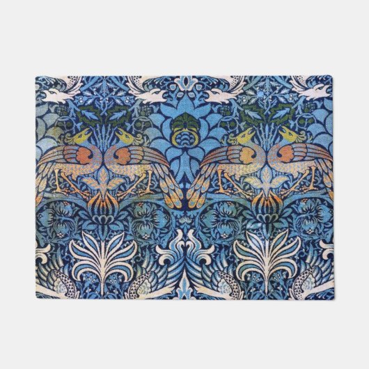 William Morris Peacock en Dragon Blue Pattern Deurmat (Voorkant)