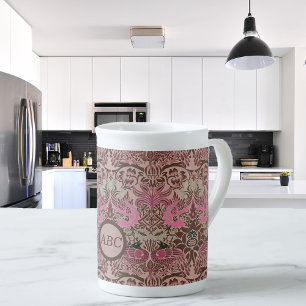 William Morris Peacock en Dragon Monogram Porselein Kop