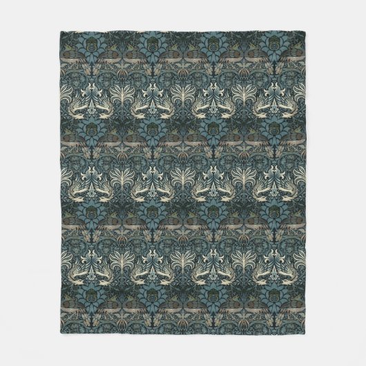 William Morris Peacock en Dragon Pattern Fleece Deken (Voorkant)