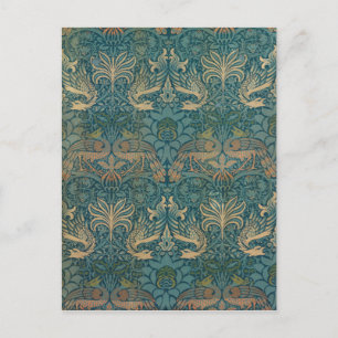 William Morris Peacock en Dragon Textile Design Briefkaart