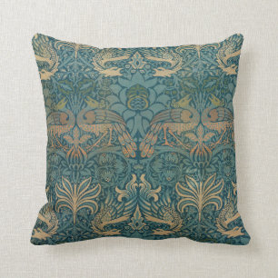 William Morris Peacock en Dragon Textile Design Kussen
