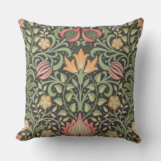 William Morris Persian Floral Antiek Buitenkussen (Voorkant)