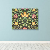 William Morris Persian Floral Antiek Canvas Afdruk (Insitu (Houten vloer))