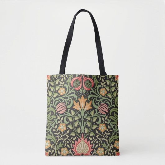 William Morris Persian Floral Antiek Draagtas (Voorkant)