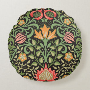 William Morris Persian Floral Antiek Rond Kussen