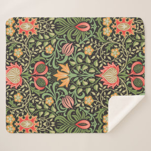 William Morris Persian Floral Antiek Sherpa Deken