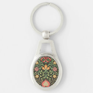 William Morris Persian Floral Antiek Sleutelhanger