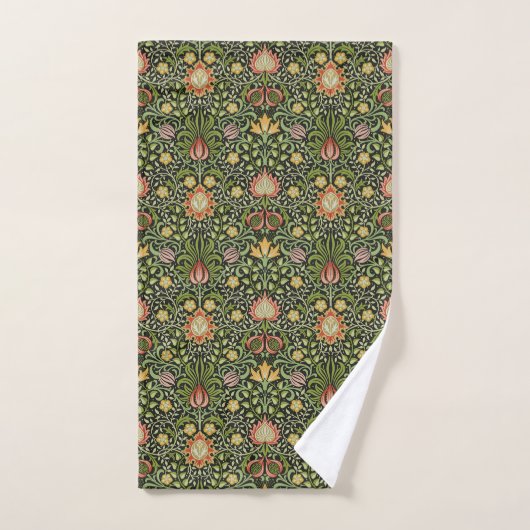 William Morris Persian Floral Botanical Design Bad Handdoek (Handdoek)