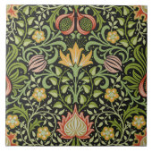 William Morris Persian Floral Botanical Design Tegeltje (Voorkant)