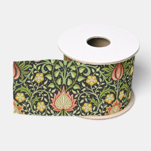 William Morris Perzisch Bloemmotief Botanisch Ontw Grosgrain Lint