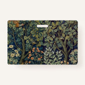 William Morris Pheasant Bird Tree Botanical Badge (Achterkant)