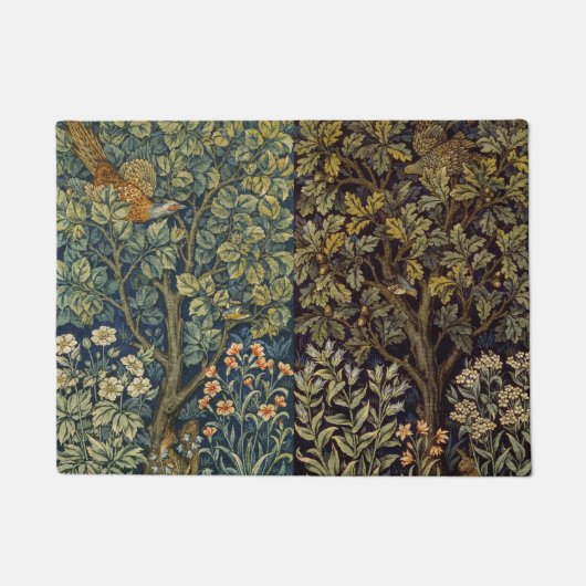 William Morris - Pheasant Bird Tree Botanical Deurmat (Voorkant)