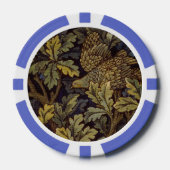 William Morris - Pheasant Bird Tree Botanical Poker Chips (Voorkant)