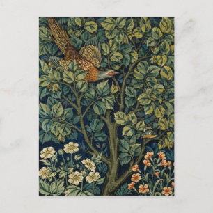 William Morris Pheasant Bird Tree Woodland Briefkaart
