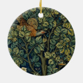 William Morris Pheasant Bird Tree Woodland Keramisch Ornament (Achterkant)