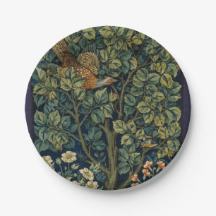 William Morris Pheasant Bird Tree Woodland Papieren Bordje
