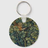 William Morris Pheasant Bird Tree Woodland Sleutelhanger (Achterkant)