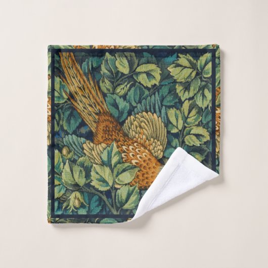 William Morris Phesant Bird  Forest Bad Handdoek (Wasdoekje)