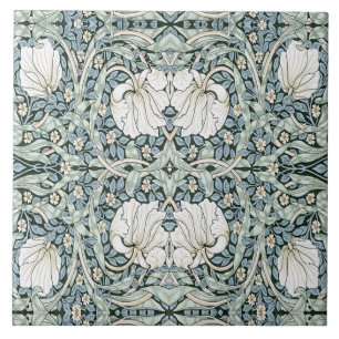 William Morris Pimpernel Blau Intricate Patroon Tegeltje