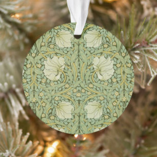 William Morris Pimpernel Bloem Blauw Behang Ornament