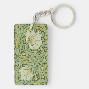 William Morris Pimpernel Bloem Blauw Behang Sleutelhanger