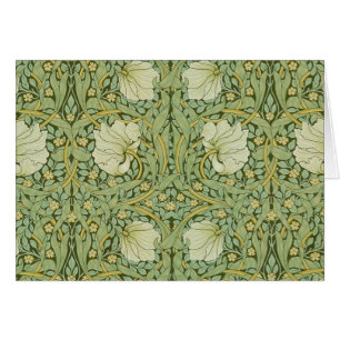 William Morris Pimpernel Bloemen Blauw Behang