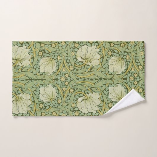 William Morris Pimpernel Bloemen Blauw Behang Bad Handdoek (Handdoek)