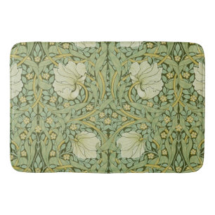William Morris Pimpernel Bloemen Blauw Behang Badmat