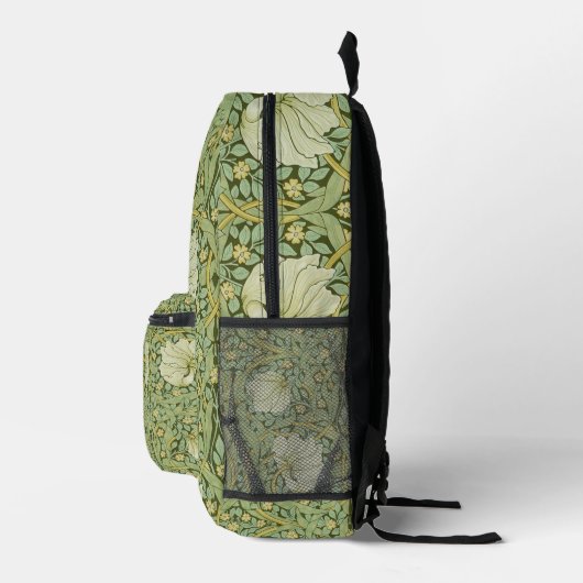 William Morris Pimpernel Bloemen Blauw Behang Bedrukte Rugzak (Rechts)