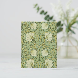 William Morris Pimpernel Bloemen Blauw Behang Briefkaart