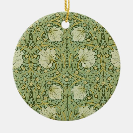 William Morris Pimpernel Bloemen Blauw Behang Keramisch Ornament (Voorkant)