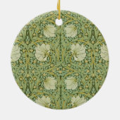 William Morris Pimpernel Bloemen Blauw Behang Keramisch Ornament (Achterkant)