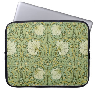 William Morris Pimpernel Bloemen Blauw Behang Laptop Sleeve