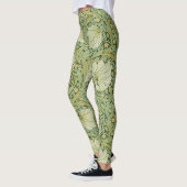William Morris Pimpernel Bloemen Blauw Behang Leggings (Links)