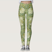 William Morris Pimpernel Bloemen Blauw Behang Leggings (Voorkant)