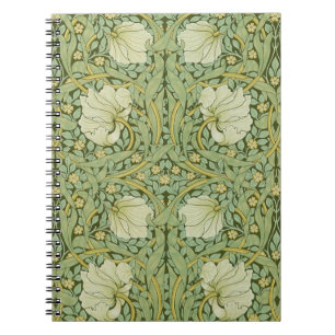 William Morris Pimpernel Bloemen Blauw Behang Notitieboek
