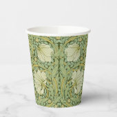 William Morris Pimpernel Bloemen Blauw Behang Papieren Bekers (Links)