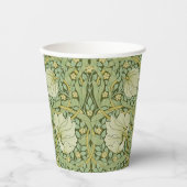 William Morris Pimpernel Bloemen Blauw Behang Papieren Bekers (Voorkant)