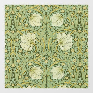 William Morris Pimpernel Bloemen Blauw Behang Raamsticker