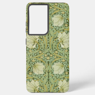William Morris Pimpernel Bloemen Blauw Behang Samsung Galaxy Hoesje