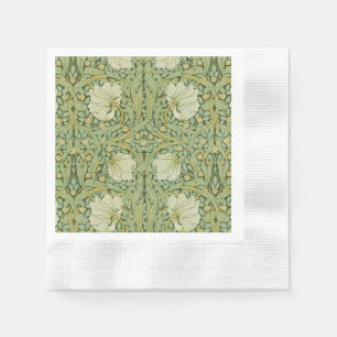 William Morris Pimpernel Bloemen Blauw Behang Servet